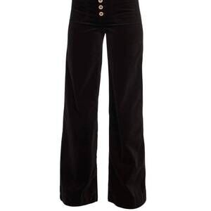 NEW RAMY BROOK cindy velvet wide leg jeans in black